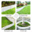 Living And Home 5-Piece Decorative Plastic Garden Lawn Edging Border 5