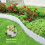 Living And Home 5-Piece Decorative Plastic Garden Lawn Edging Border 4