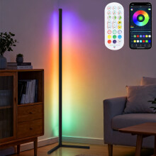 65" Tall Floor RGB LED Lamp Corner Light Standing Mood Remote Colour Changing UK