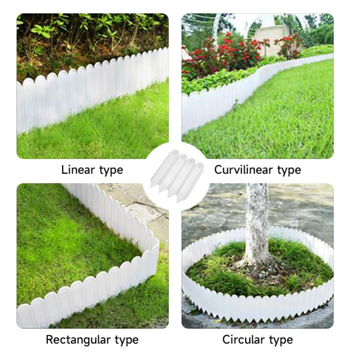 Living And Home 10-Piece Decorative Plastic Garden Lawn Edging Border 2