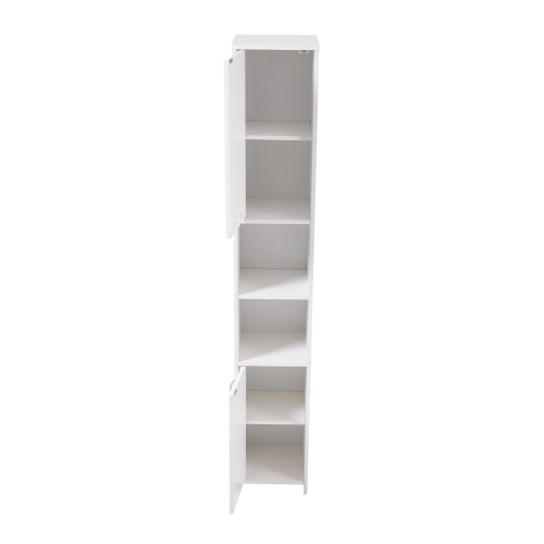 Living And Home Modern Tall Bathroom Storage Cabinet with Double Doors 2
