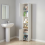 Living And Home Modern Tall Bathroom Storage Cabinet with Double Doors 2