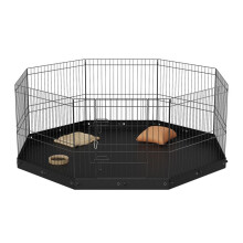 Parc d'exercice pour Chien - DUOKU - Modèle BSL6161-1 - 8 Panneaux - Octogonal - Pliable en Métal