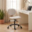 Homcom HOMCOM Home Office Desk Chair Height Adjustable, Light Grey 2