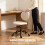 Homcom HOMCOM Home Office Desk Chair Height Adjustable, Light Grey 8
