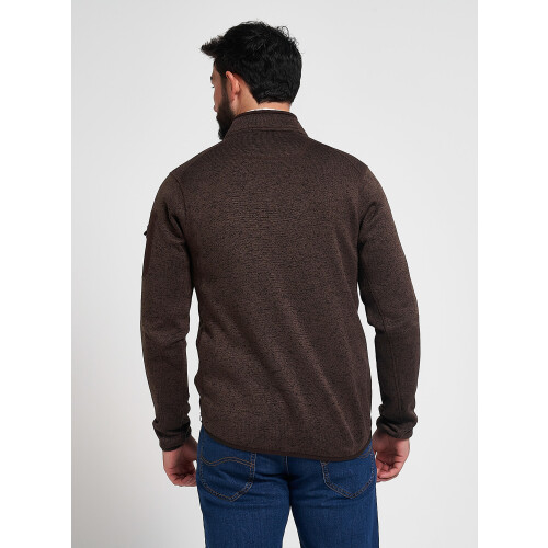 JACK PYKE JACK PYKE Melange Quarter Zip Fleece Long sleeve Brown Fleck Medium 2