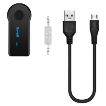 2-In-1 Wireless  Receiver 3.5mm Aux Audio Music Adapter with Hands-Free Functionality USB BT Connectivity
