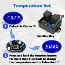 1 Set Universele Radiator Ventilator Controller Schakelaar 12V, Verstelbare Elektrische Koelventilator Thermostatische Relais Kit A