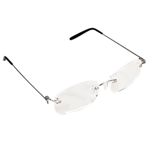 2X Unisex Flexible Rahmenlose Lesebrille Licht Brille 2.00 mit Case 2