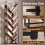 Homcom HOMCOM 10 Tier Tree Bookshelf Industrial Tall Bookcase Rustic Brown Black 7
