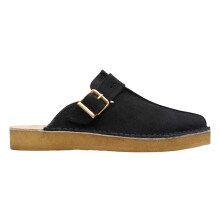(10 UK, Black) Clarks Originals Mens Trek Suede Open Back Mules