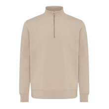 (L, Desert) Iqoniq Unisex Adult Elgon Recycled Cotton Quarter Zip Sweater Top