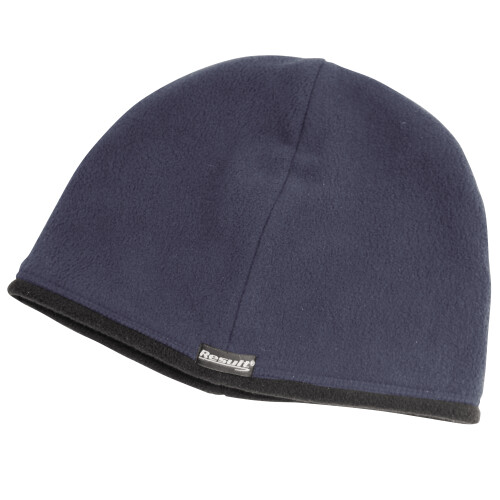 Result (M, Navy/ Black) Result Unisex Winter Essentials Reversible Microfleece Bob Hat