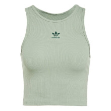 (10 UK, Silver Green) Adidas Womens/Ladies Essentials Ribbed Tank Top
