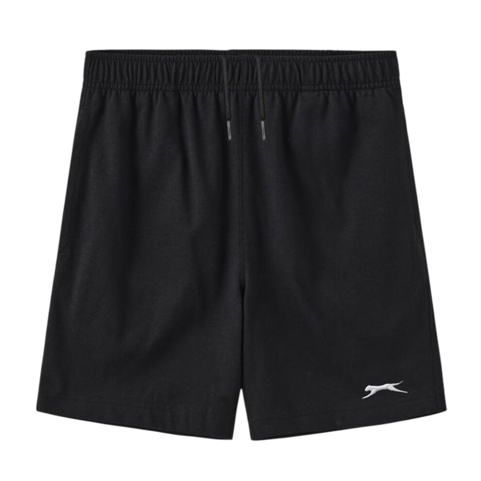 Slazenger (7-8 Years, Black) Boys Logo Elasticated Waist Sweat Shorts
