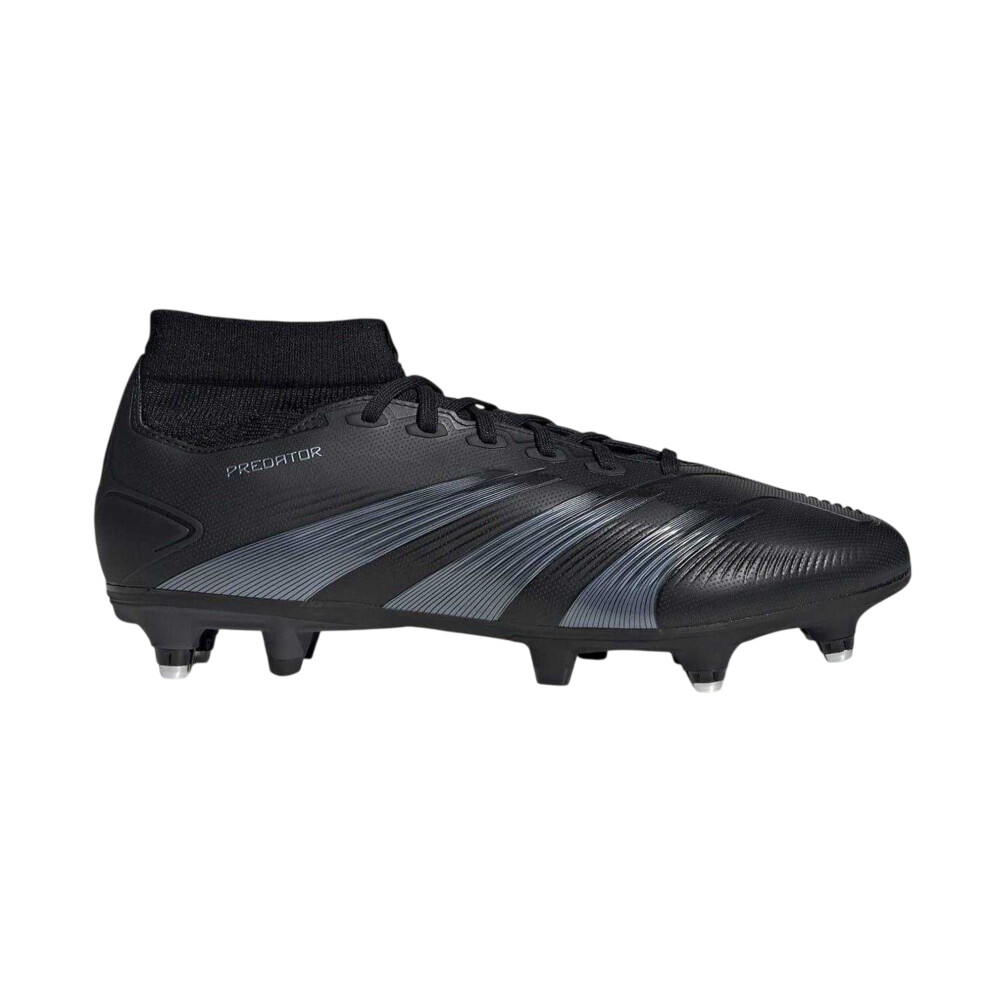 Adidas (9 Uk, Black) Mens Predator 24 Pro Knitted Collar Soft Ground Football Boots
