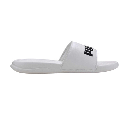 Puma (4 UK, White) Puma Mens Popcat Flat Sliders