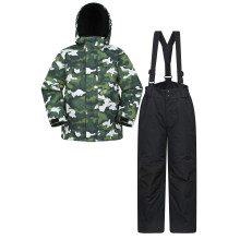 (9-10 Years, Dark Khaki) Mountain Warehouse Childrens/Kids Printed Ski Jacket Set