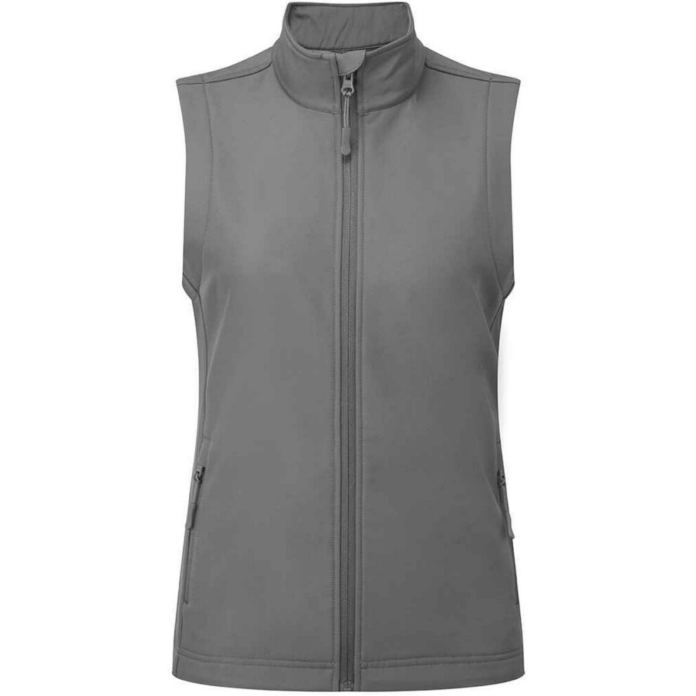 Premier Women's Dark/Grey Windchecker Gilet - S - 100% Recycled Polyester - Image 3