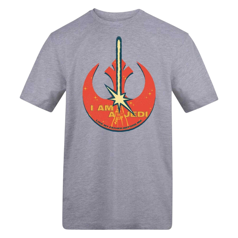 Star Wars (9-10 Years, Grey) Childrens/Kids I Am A Jedi T-Shirt