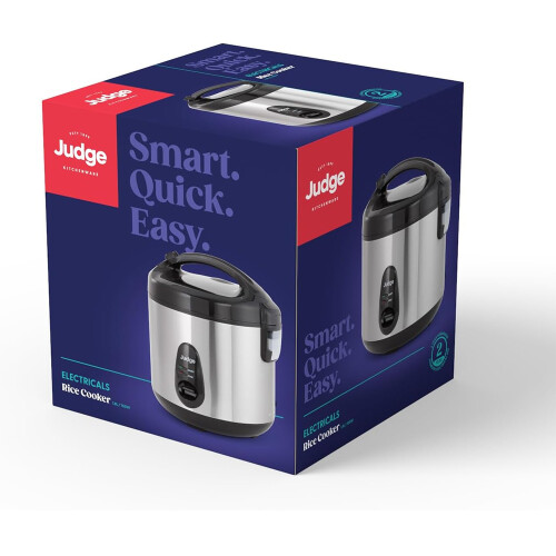 Judge Judge Electric Rice Cooker 1.8 Litre Silver 2