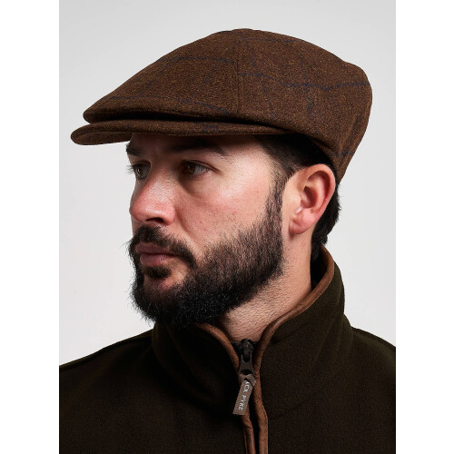 JACK PYKE JACK PYKE Newsboy Flat Cap Brown Tweed 59cm 1