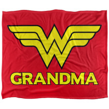 (147cm x 91cm, Red/Yellow) Wonder Woman Grandma Mothers Day Blanket