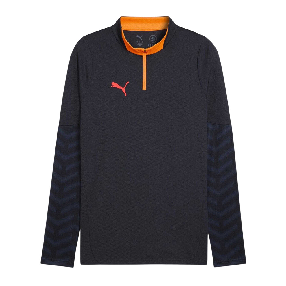 Puma (L, Navy Blue/Orange) Mens Individual Cup Drill Top