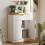 Homcom HOMCOM Sideboard Storage Cupboard with Drawer for Living Room Entryway White 1
