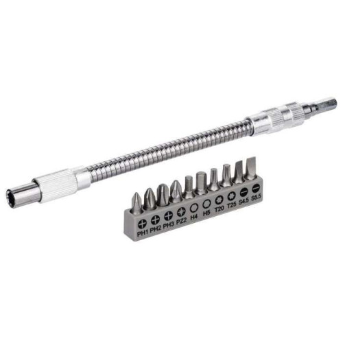 Pack BOSCH 10 Schroefbits + Flexibele verlenging 200 mm - 2608522376