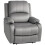 Microfibre Manual Reclining Armchair, with Footrest - Grey 1