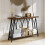 Homcom HOMCOM Console Table, Industrial Narrow Sofa Table with 2 Tiers, Metal Frame 1