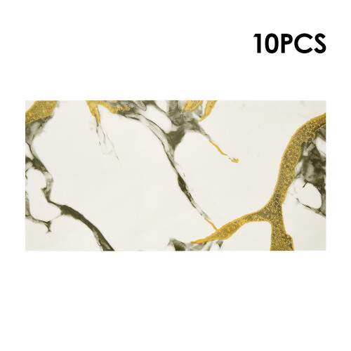 Living And Home 10Pcs Self-Adhesive Marble Pattern Wall Tile Stickers