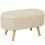 Teddy Fleece Storage Ottoman - Cream White 1