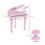 Homcom Piano Infantil Rosa 48 x 39 x 69cm 7