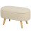 Teddy Fleece Storage Ottoman - Cream White 2