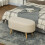 Teddy Fleece Storage Ottoman - Cream White 4