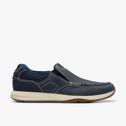 Clarks (Standard, 9.5 (Adults')) Sailview Step Navy Nubuck