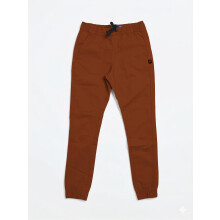 (Red, S) Cna Boy’s Chino Twill Jogger Elastic Cuffed Ankles