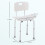 Homcom Silla de Ducha Blanco 43 x 50.6 x 88 cm 6