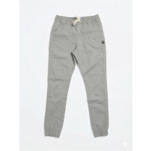 (Grey, XXS) Cna Boy’s Chino Twill Jogger Elastic Cuffed Ankles