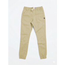(Cream, XXS) Cna Boy’s Chino Twill Jogger Elastic Cuffed Ankles