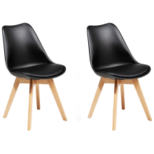 Set of 2 Dining Chairs DAKOTA II Black