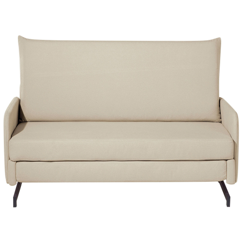 Beliani Sofa Bed 2 Seater BELFAST Fabric Beige