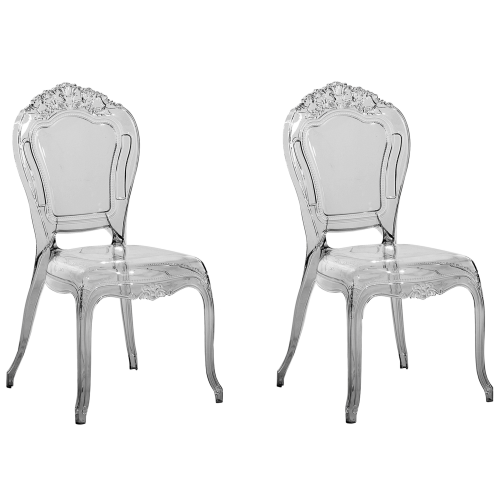 Beliani Set of 2 Dining Chairs VERMONT Black