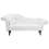 Beliani Left-Hand Chaise Longue LATTES Faux Leather White 1