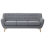 Beliani Sofa 3 Seater MOTALA Fabric Light Grey 1