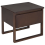 Beliani 1 Drawer Bedside Table GIULIA Pine Wood Dark Brown 1