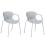 Beliani Set of 2 Dining Chairs ELBERT Light Grey 1