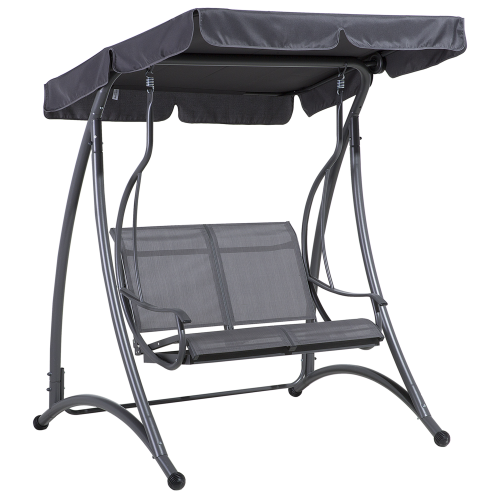 Beliani Patio Swing TESERO Metal Grey
